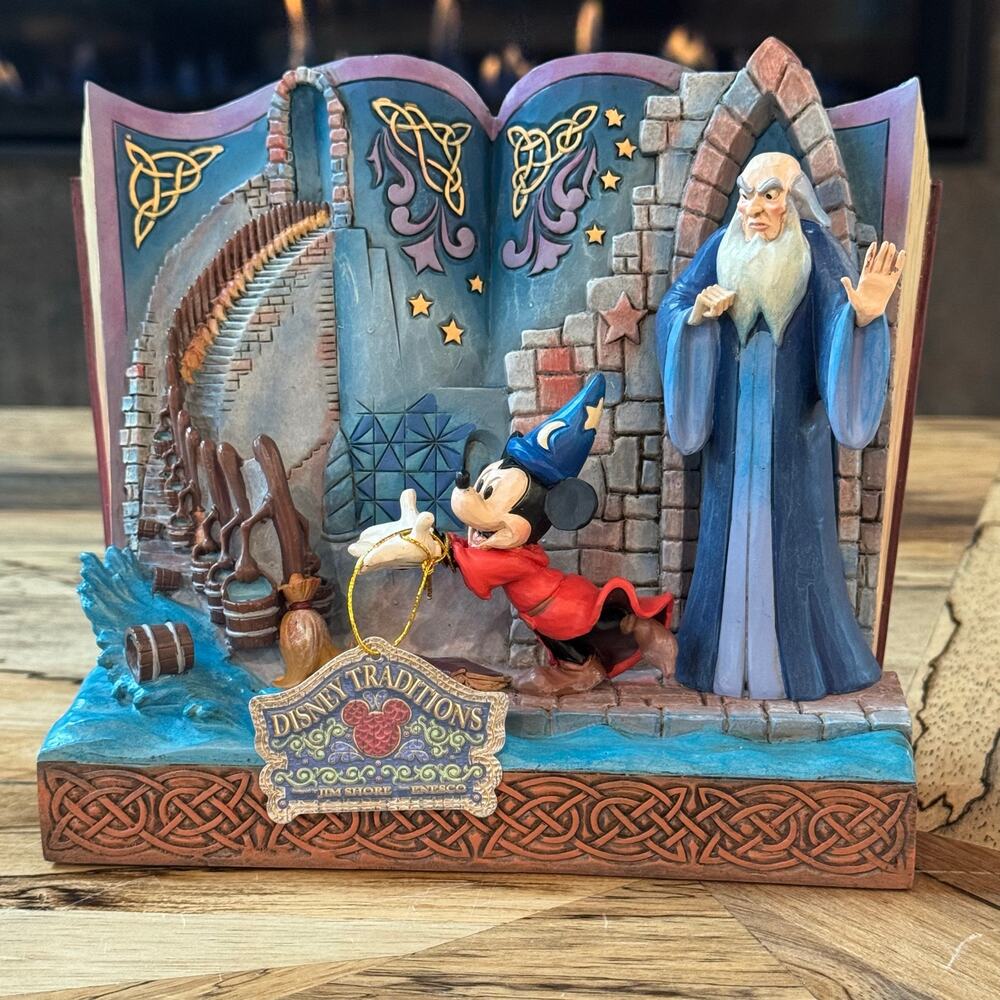 Disney Traditions Jim Shore Sorcerer Mickey Storybook Figurine Fantasia Yen Sid - Picture 14 of 16
